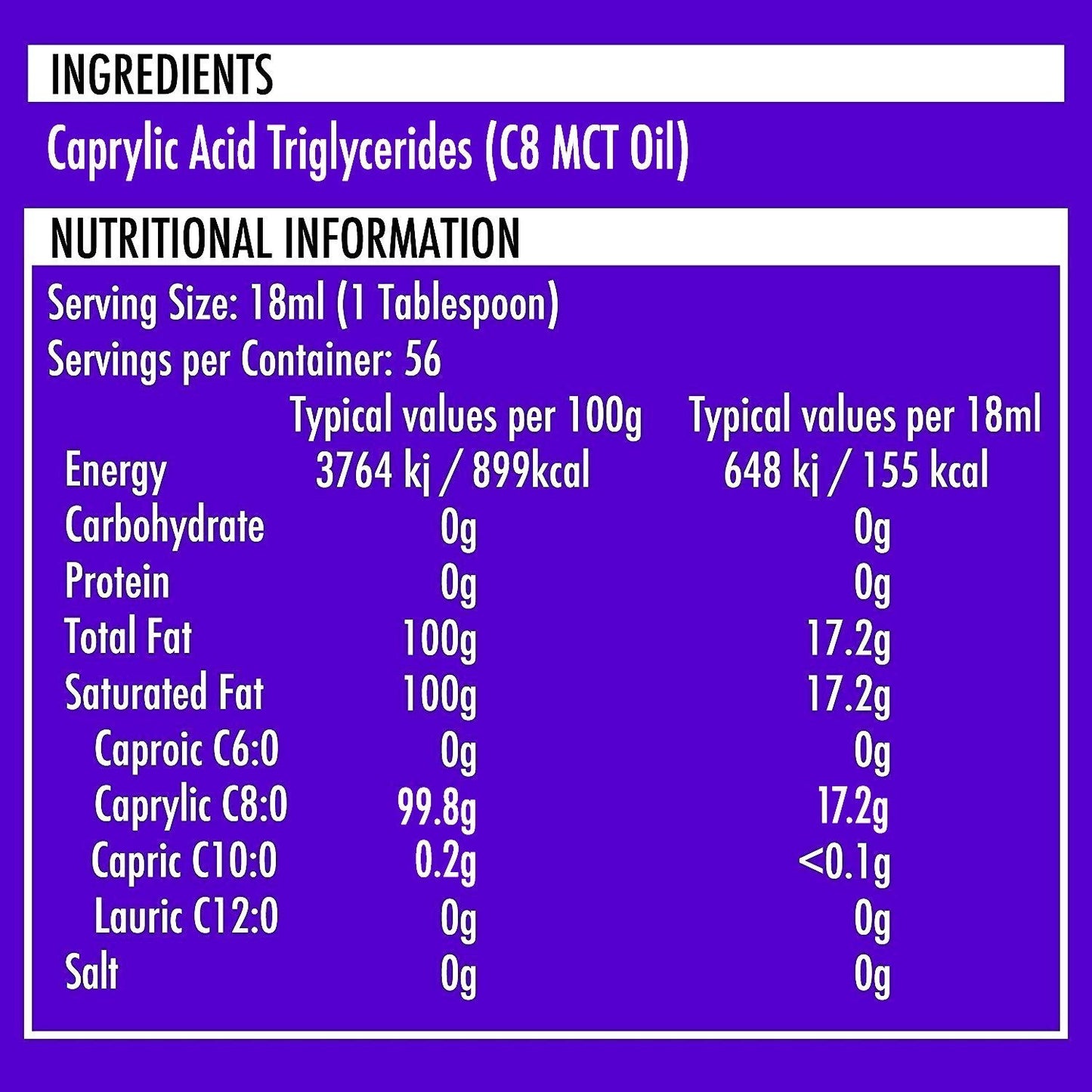 Case of 24 x Pure C8 MCT Oil | 500ml